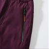 Camii Mia Women's Winter Warm Outdoor Slim Windproof Waterproof Ski Snow Fleece Hiking Pants (36W x 30L, Purple) view 4