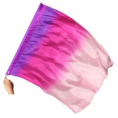Winged Sirenny 32" Flowy Spinning Silk Flag Poi, Church Praise Prophetic Worship Adoration Dance Banner, Dance Poi Streamer, Beginners Practice Play Silk (Prosperity)