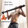 Pull-Up Bars Portable Steel Horizontal Bar, Upper Body Strength Training Bar with Foam Handguard, 115-140CM Adjustable, Safe Load 200kg view 2