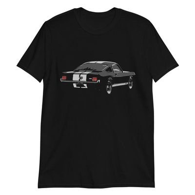 1965 Stang Fastback Pony car Custom Short-Sleeve Mens T-Shirt Black