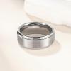 King Will 9mm Classic Wedding Ring For Men Brushed Matte Surface with Polished Step Edge Design Comfort Fit Size 13 view 2