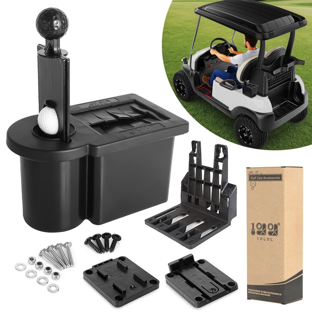 10L0L Universal Golf Ball Washer and Club Head Cleaner for EZGO Club Car Yamaha, Stay at the Top of Your Golf Game with the Convenient-Black