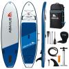Abahub Inflatable SUP, Wide 10'6" x 34" x 6" iSUP, Blue Standup Paddleboard with Adjustable Carbon Fiber Paddle, Kayak Seat, for Yoga, Paddle Board, Kayaking, Surf, Canoe, Fishing view 1