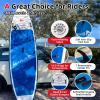 Abahub Inflatable SUP, Wide 10'6" x 34" x 6" iSUP, Blue Standup Paddleboard with Adjustable Carbon Fiber Paddle, Kayak Seat, for Yoga, Paddle Board, Kayaking, Surf, Canoe, Fishing view 2
