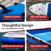 Abahub Inflatable SUP, Wide 10'6" x 34" x 6" iSUP, Blue Standup Paddleboard with Adjustable Carbon Fiber Paddle, Kayak Seat, for Yoga, Paddle Board, Kayaking, Surf, Canoe, Fishing view 3