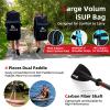 Abahub Inflatable SUP, Wide 10'6" x 34" x 6" iSUP, Blue Standup Paddleboard with Adjustable Carbon Fiber Paddle, Kayak Seat, for Yoga, Paddle Board, Kayaking, Surf, Canoe, Fishing view 4