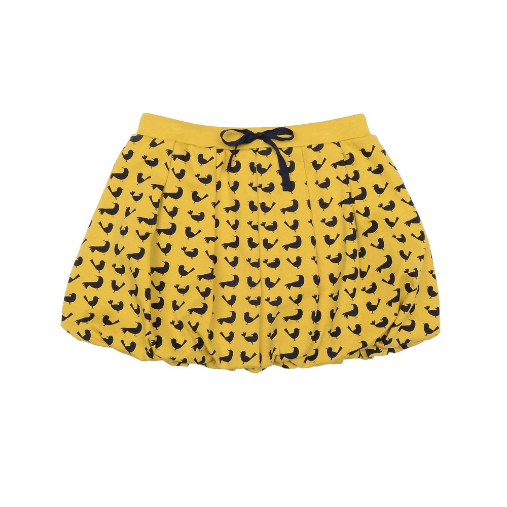 The Season Essentials Kidsy Toddler Baby Girls Embroidery Bubble Skirt  Peruvian Pima Cotton, Balloon Skirt, Elastic Waist, Pull-On, Solid Colors, Marigold, 4