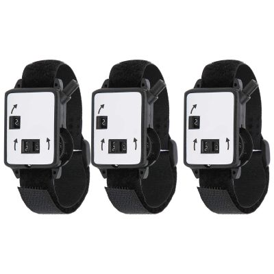VBESTLIFE 3Pcs Score Counter Plastic Compact Watch Manual Type Portable Wristband Stroke Counter Score Keeper