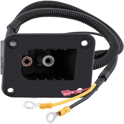 Roykaw Golf Cart Powerwise Charger Receptacle with Harness and Reed Switch for EZGO 36 Volts TXT & Medalist with DCS or PDS Electric Golf Cart, OEM# 73051G29