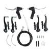 LINASHI Bicycle V Brake Kit, Durable Mountain Bike Road Bicycle V Brake Kit Riding Cycling Accessories Set Black view 1
