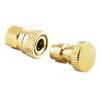 Flylock 2-Pack Paintball Airsoft PCP Connection Hex 8mm Quick Connect Male Dust Plug, Gold view 2