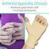 Vive Compression Arthritis Gloves - Comfortable Fit for Men and Women - Open Finger for Rheumatoid, Osteoarthritis, Carpal Tunnel and Computer Typing Pain Relief - Hand and Wrist (X-Small) view 2
