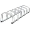 F2C 1-6 Bike Floor Parking Rack Adjustable Bicycle Stand Organizer for Garage Storage, Indoor and Outdoor Silver view 1