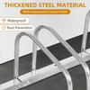 F2C 1-6 Bike Floor Parking Rack Adjustable Bicycle Stand Organizer for Garage Storage, Indoor and Outdoor Silver view 2