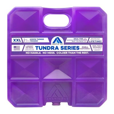 ARCTIC ICE Tundra Series, Long Lasting Reusable Ice Pack, Purple, XX-Large, 10 lb