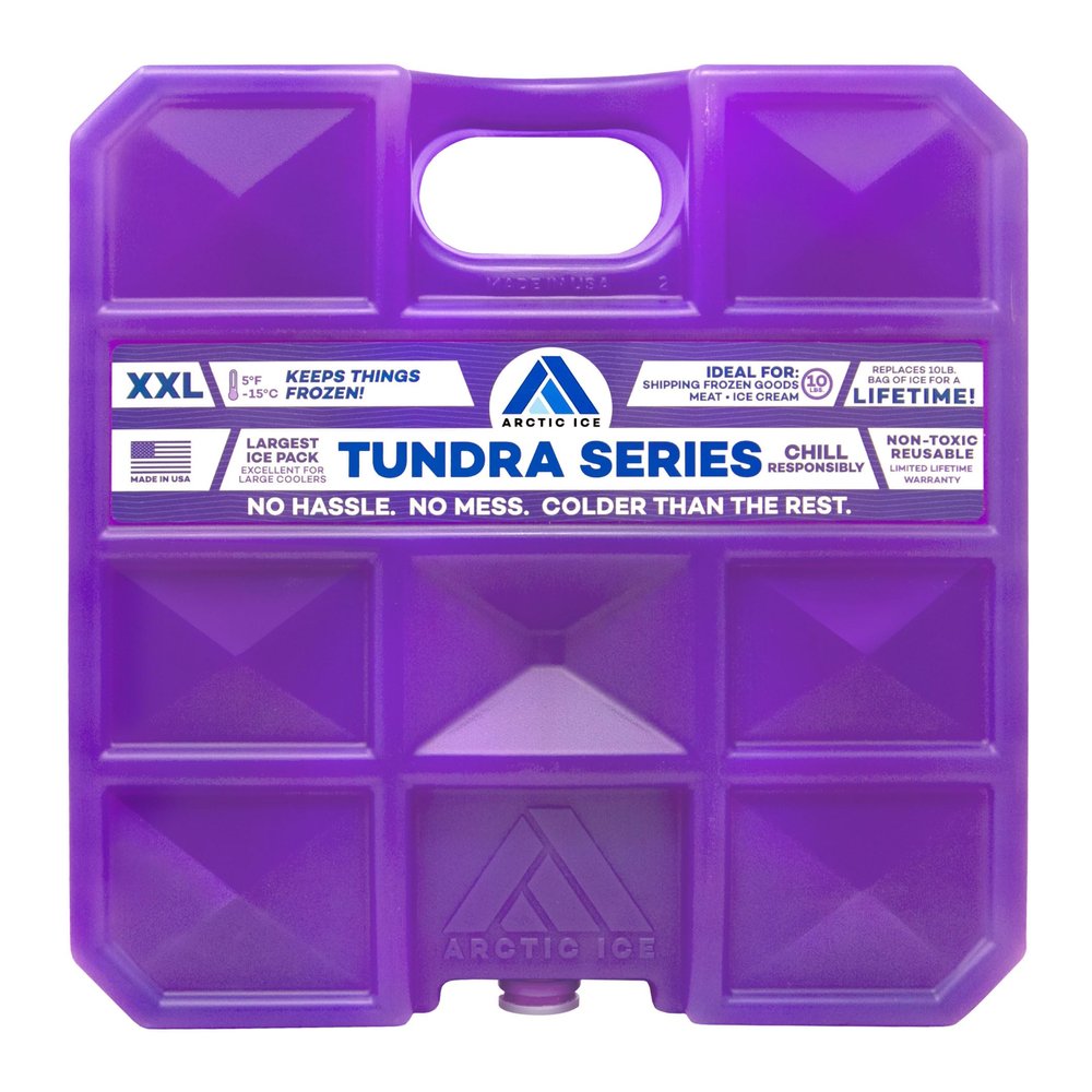 ARCTIC ICE Tundra Series, Long Lasting Reusable Ice Pack, Purple, XX-Large, 10 lb