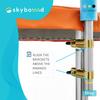 SkyBound Universal Replacement Enclosure Poles and Hardware - Complete Set of 6 Poles - Net not Included - Blue view 4