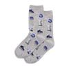 Hot Sox Kid's Hockey Crew Socks 1 Pair, Grey Heather, Kid's Large/Extra Large view 1