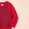 Amazon Essentials Toddler Boys' Cotton Knit Pullover Crewneck Sweater, Red Color Block, 2T view 2