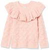 Amazon Essentials Girls' Soft Touch Ruffle Pullover Sweater, Light Pink, XX-Large view 1