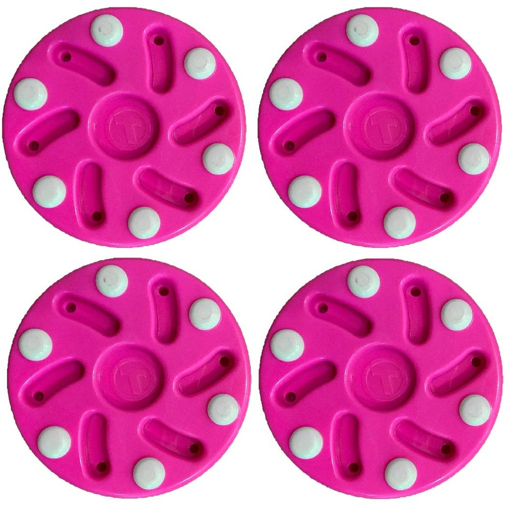 TronX S10 Inline Roller Official Hockey Pucks 4 Pack (Pink)
