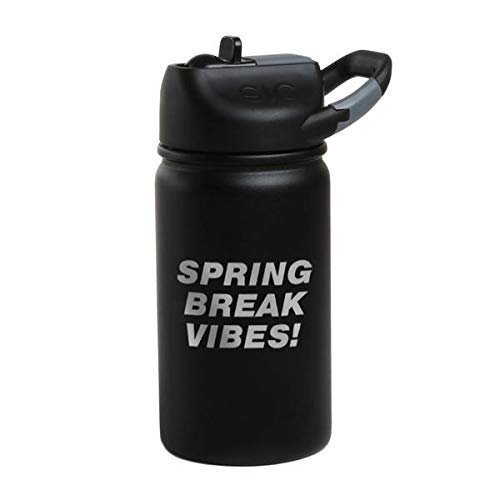MTV - Spring Break Vibes Water Bottle (Matte Black, 12 oz) - Officially Licensed