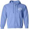 Joe's USA Koloa Thruster Surfboards Logo Full Zipper Hoodie-Carolina/w-5XL view 1