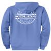 Joe's USA Koloa Thruster Surfboards Logo Full Zipper Hoodie-Carolina/w-5XL view 2