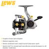 Lew's Laser SG Speed Spin Freshwater Spinning Fishing Reel, Size 400 Reel, Right or Left-Hand Retrieve, 5.2:1, Zero Reverse 1-Way Clutch Bearing, Silver (Clam Package) view 3