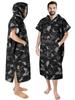 SUN CUBE Surf Poncho Changing Robe with Hood, Thick Quick Dry Microfiber Wetsuit Changing Towel for Surfing Beach Swim Outdoor Sports Men, Absorbent Wearable Towel Cover Up with Pocket, Camo Black view 1
