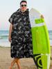 SUN CUBE Surf Poncho Changing Robe with Hood, Thick Quick Dry Microfiber Wetsuit Changing Towel for Surfing Beach Swim Outdoor Sports Men, Absorbent Wearable Towel Cover Up with Pocket, Camo Black view 2