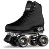 Crazy Skates Retro Roller Skates | Adjustable or Fixed Sizes | Classic Quad Skates for Women and Girls - Black (Adjustable) (Size: Medium | 3-6) view 1