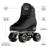 Crazy Skates Retro Roller Skates | Adjustable or Fixed Sizes | Classic Quad Skates for Women and Girls - Black (Adjustable) (Size: Medium | 3-6) view 2