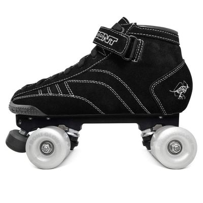 Bont Skates - Prostar Black Suede Professional Roller Skates with Glow Light Up Led Wheels - Indoor and Outdoor (Bont 4.5)