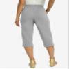Jessica London Women's Plus Size Soft Ease Capri - 26/28, Medium Heather Grey view 2