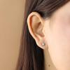 2 Pair Stainless Steel Women Shining Shooting Star Lucky Stud Earrings view 3