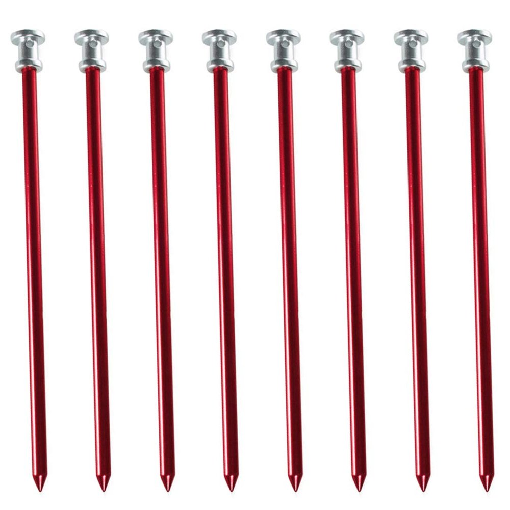 FAVOMOTO 8pcs Aluminum Tent Stakes Heavy Duty Ground Nails for Camping Hiking and Outdoor Use Essential Pegs for Securely Anchoring Tents Snow and Wind Random Color