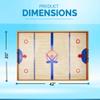 Point Games Tabletop Slap Shot Hockey Game - Super Durable Large Wooden Board With 2 Sticks and Pucks - Great Family Game for Ages 5+ view 3