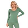 Liang Rou Women's Crew Neck Long Sleeve Ultrathin Modal Thermal Underwear Shirt/Top Eco Green Medium view 2