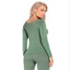 Liang Rou Women's Crew Neck Long Sleeve Ultrathin Modal Thermal Underwear Shirt/Top Eco Green Medium view 3
