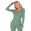 Liang Rou Women's Crew Neck Long Sleeve Ultrathin Modal Thermal Underwear Shirt/Top Eco Green Medium view 4