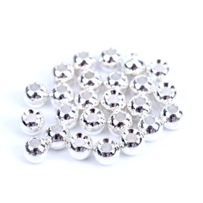 Maxcatch 100PC/LOT Tungsten Fly Tying Beads Head for Nymph Fishing Materials 10 Colors (Silver, 4.6mm(3/16'') -100PCS)