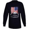 1957 Chevy Bel Air Front Grill View with United States Flag Long Sleeve T Shirt L Black view 1