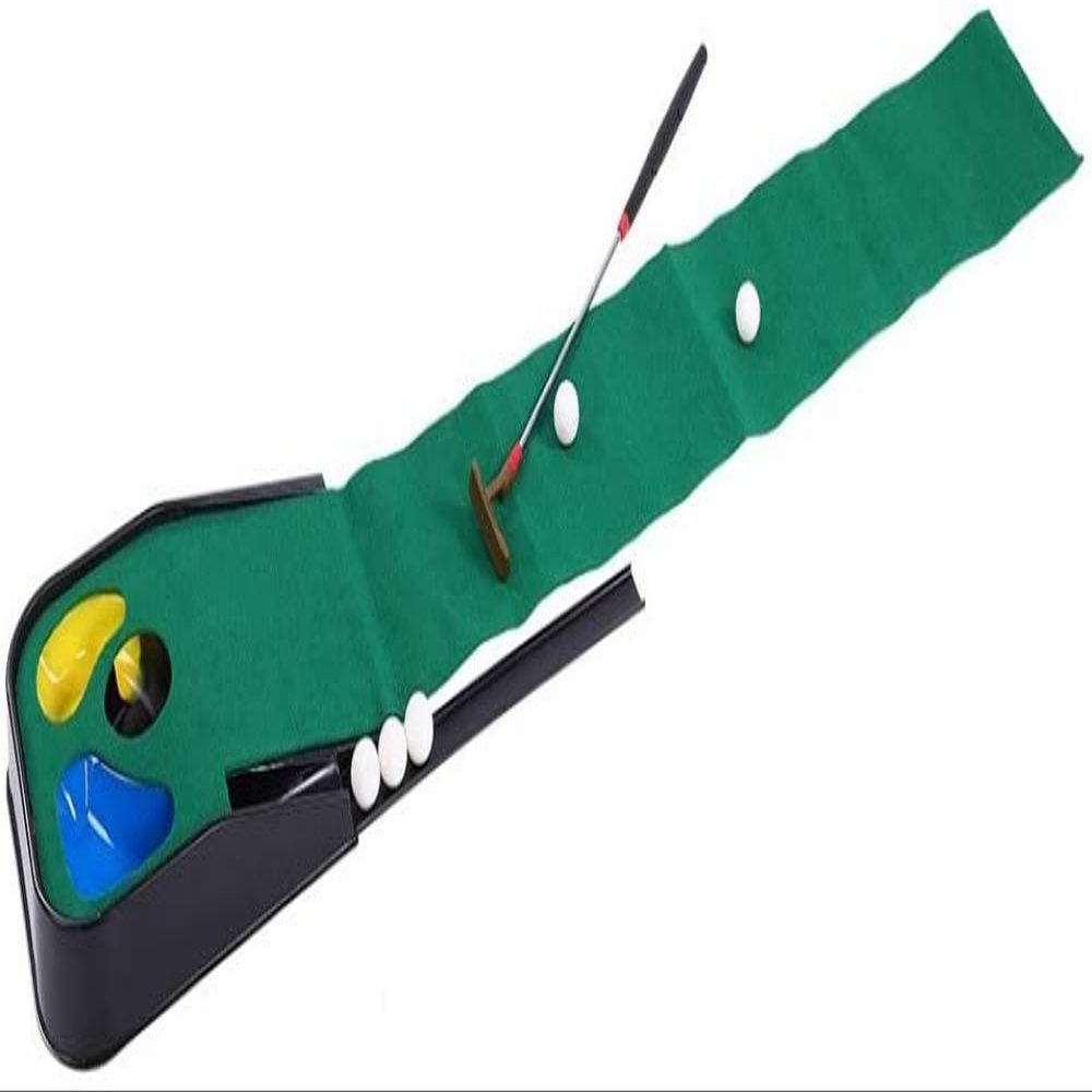 qiuqiu Golf Putting Green Mat Set, Portable Indoor Practice Hitting Mat, Indoor Backyard Golf Training Aid Equipment,Golf Lawn Mat Set,Golf Practice Equipment