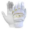 Axe Pro-Fit Batting Gloves White/Gold Cabretta Leather Adult S view 1