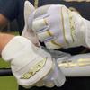 Axe Pro-Fit Batting Gloves White/Gold Cabretta Leather Adult S view 4