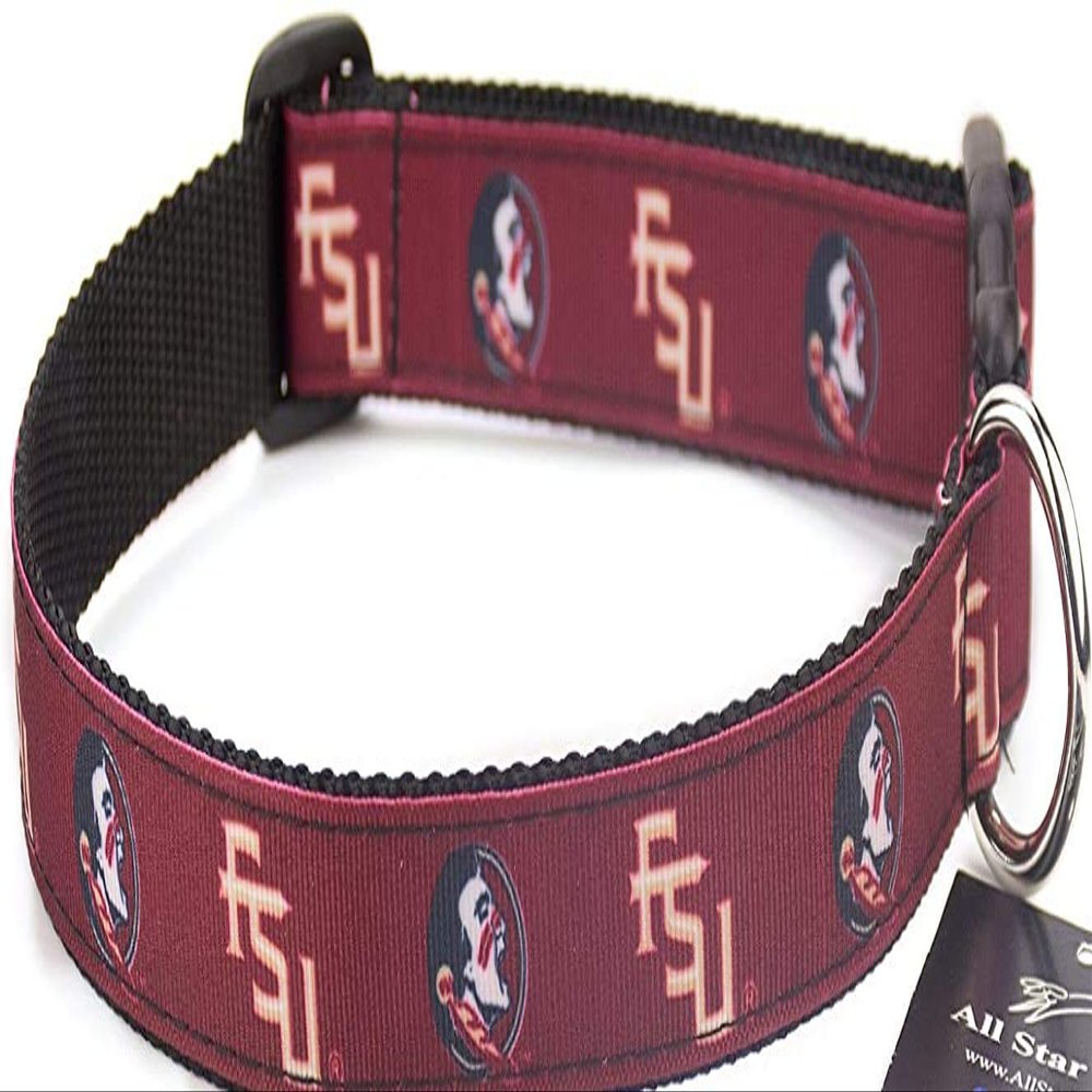 All Star Dogs Collegiate Dog Collar (Large, Florida State Seminoles)