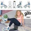 Crazy Skates Glitz Roller Skates | Adjustable or Fixed Sizes | Glitter Sparkle Quad Skates for Women and Girls - Diamond (Size: Womens 9 / Mens 8) view 4