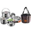 CAMPINGMOON 13PCS Camping Cookware Set Stainless Steel Outdoor Nesting Cooking Mess Kit Pots Pans Bowls with Storage Carrying Tote Bag MC210 view 1