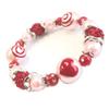 Valentine Bracelet, Heart Bracelet for Women, Glass Beaded Stackable Jewelry, Birthday Christmas Gift Idea, 1 pc (Heart Swirl) view 1